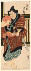 Fragment: Sawamura Sojuro Drawing His Sword by Utagawa Kuninao
