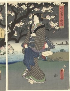 Evening Walk Along the River by Utagawa Kunisada (I)