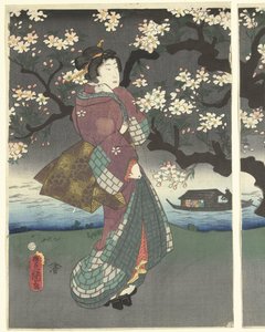 Evening Walk Along the River by Utagawa Kunisada (I)