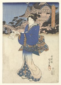 The Tenman Shrine at Kameido in the Eastern Capital by Utagawa Kunisada (I)