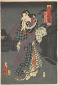 Otomi Leaving the Bath House by Utagawa Kunisada (I)