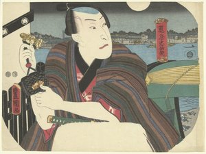 Samurai by River by Utagawa Kunisada (I)