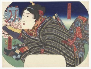 Woman with Water Pots by Utagawa Kunisada (I)