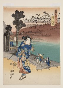 View of Futakawa by Utagawa Kunisada