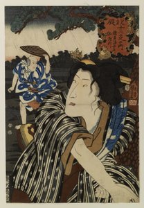 Bando Shuka I as the wife Otatsu by Utagawa Kuniyoshi