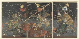The Last Stand of the Kusunoki at Shijonawate by Utagawa Kuniyoshi