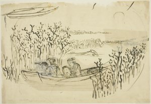 Gathering Seaweed at Omori by Utagawa Kuniyoshi