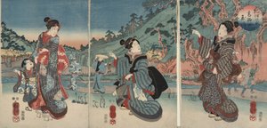Jewel River of Koya in Kii Province by Utagawa Kuniyoshi