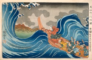 Nichiren Calming the Storm, c. 1830s
