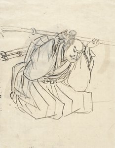 Sketch of Shinano Sakon Tomoyuki by Utagawa Kuniyoshi