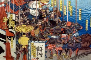 Takeda Shingen Crushes the Forces of Suwa Yorishige, c.1850-51 by Utagawa Kuniyoshi
