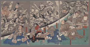 The Earth Spider Generates Monsters at the Mansion of Lord Minamoto Yorimitsu by Utagawa Kuniyoshi
