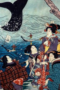 The Flourishing of Seven Coasts with Big Fish by Utagawa Kuniyoshi