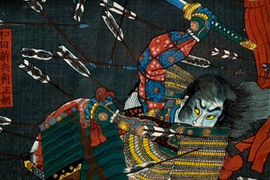 The battle at Shijō Nawate, c.1857