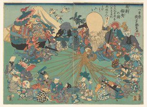 Drawing a Winning Lot by Utagawa Kuniyoshi