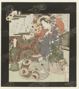 Courtesan Preparing for the Night by Utagawa Sadakage