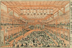 Perspective Picture of a Kabuki Theater by Utagawa Toyoharu