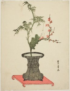 Three Friends Ikebana by Utagawa Toyohiro