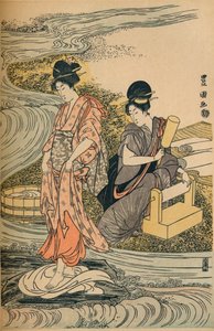 Washing Linen, c1800 by Utagawa Toyokuni