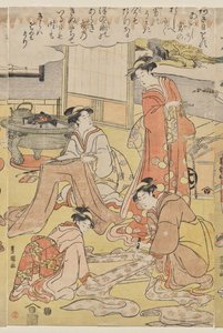 Women Making Clothing by Utagawa Toyokuni