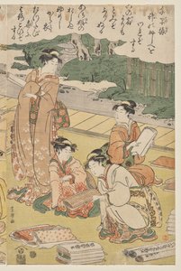 Women Making Clothing by Utagawa Toyokuni