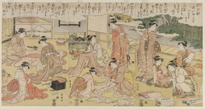 Women Making Clothing by Utagawa Toyokuni