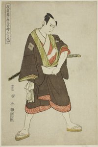 Tachibanaya: Ichikawa Yaozo III as Shimobe Hatsuhei, from the series "Portraits of Actors on Stage" by Utagawa Toyokuni I