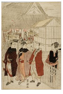 New Year Pilgrimage to Myohoji in Horinouchi, Edo, c.1804-1810 by Utagawa and Toyokuni Utagawa Toyohiro