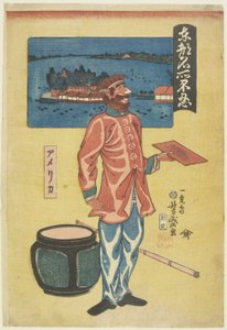 American at Shinobazu, 1861 by Utagawa Yoshimori