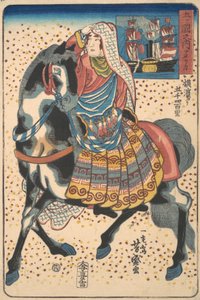 Mounted American Woman by Utagawa Yoshimori