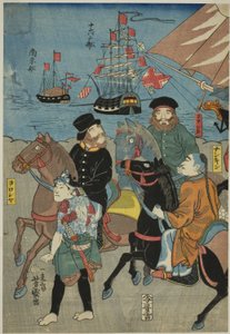 View of Miyozaki in Yokohama by Utagawa Yoshimori