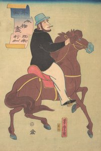 American Horseman by Utagawa Yoshitora