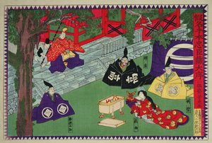 Scene from the 1st act of a kabuki play, 