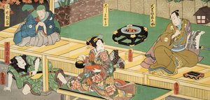 Scene from Tale of Genji by Murasaki Shibuku, c. 1860