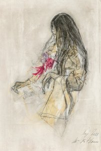 Dark Haired Woman Sketch