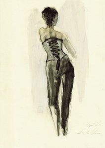 Elegant Corset Sketch