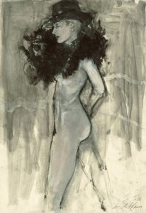 Elegant Profile In Hat by Ute Rathmann