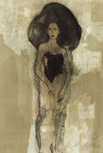 Elegant Woman Dark Hair