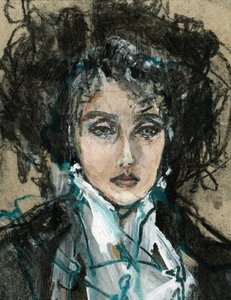 Mysterious Woman Portrait by Ute Rathmann