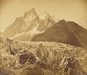 Mont-Blanc (Haute-Savoie), Glacier des Bois and Aiguille des Charmoz by V. Muzet