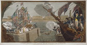 The Opening of London Docks, Wapping, 1805 by V Woodthorpe