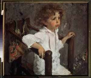 Portrait of Mika Morosov by Valentin Aleksandrovich Serov