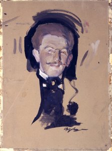 Portrait of the artist Leon Bakst (Lev Rosenberg) by Valentin Aleksandrovich Serov