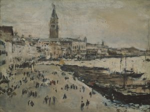 The Schiavoni Quay in Venice by Valentin Aleksandrovich Serov