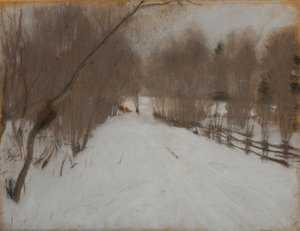 Winter Road to Domotkanovo by Valentin Aleksandrovich Serov