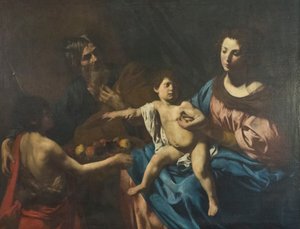 Holy Family with Young St John the Baptist by Valentin de Boulogne