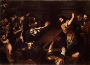 Christ Driving the Money Lenders from the Temple by Valentin de Boulogne