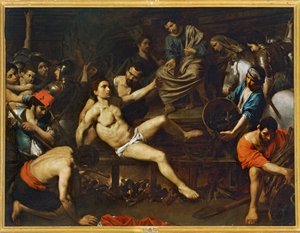 Martyrdom of Saint Lawrence by Valentin de Boulogne