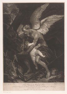 Father Time Clipping the Wings of Cupid by Valentine Green