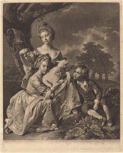 The Wright Family (The Bradshaw Children) by Valentine Green after Joseph Wright